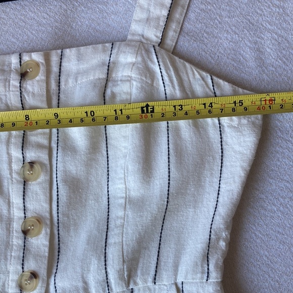 Forever 21 Sheath White striped Dress Size Small - Picture 6 of 9